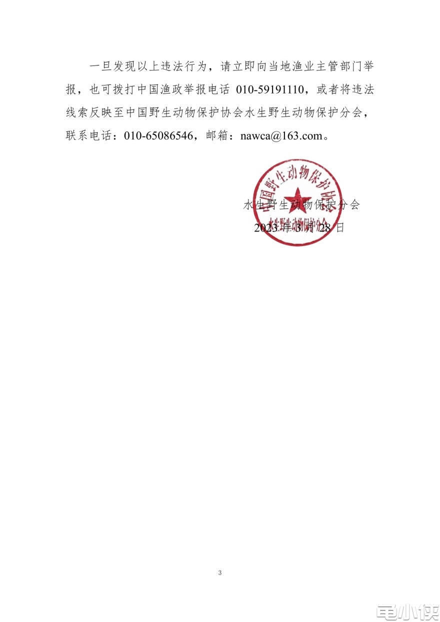 关于就伪造倒卖水生野生动物管理专用标识有关情况的严正声明_2